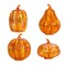 Melrose Set of 4 LED Lighted Pumpkin Fall Harvest Tabletop Decor 9.25"